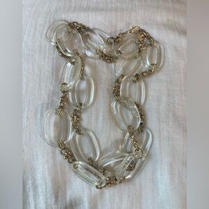 Talbots‎ Clear Lucite Link Vintage Necklace